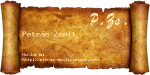 Petrás Zsolt névjegykártya
